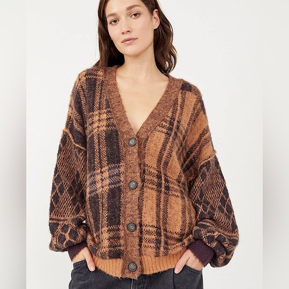NEW Free People Sepia Cardigan Sweater - Picture 3 of 15